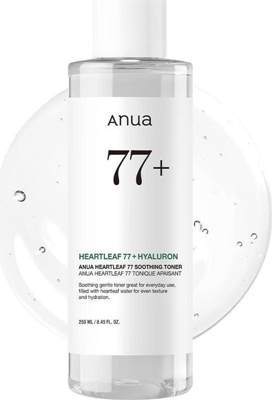 Anua Heartleaf 77 Soothing Toner I pH 5.5 Trouble Care, Calming Skin, Refreshing, Hydrating, Purifying, Cruelty Free, Vegan,(250ml / 8.45 fl.oz.)