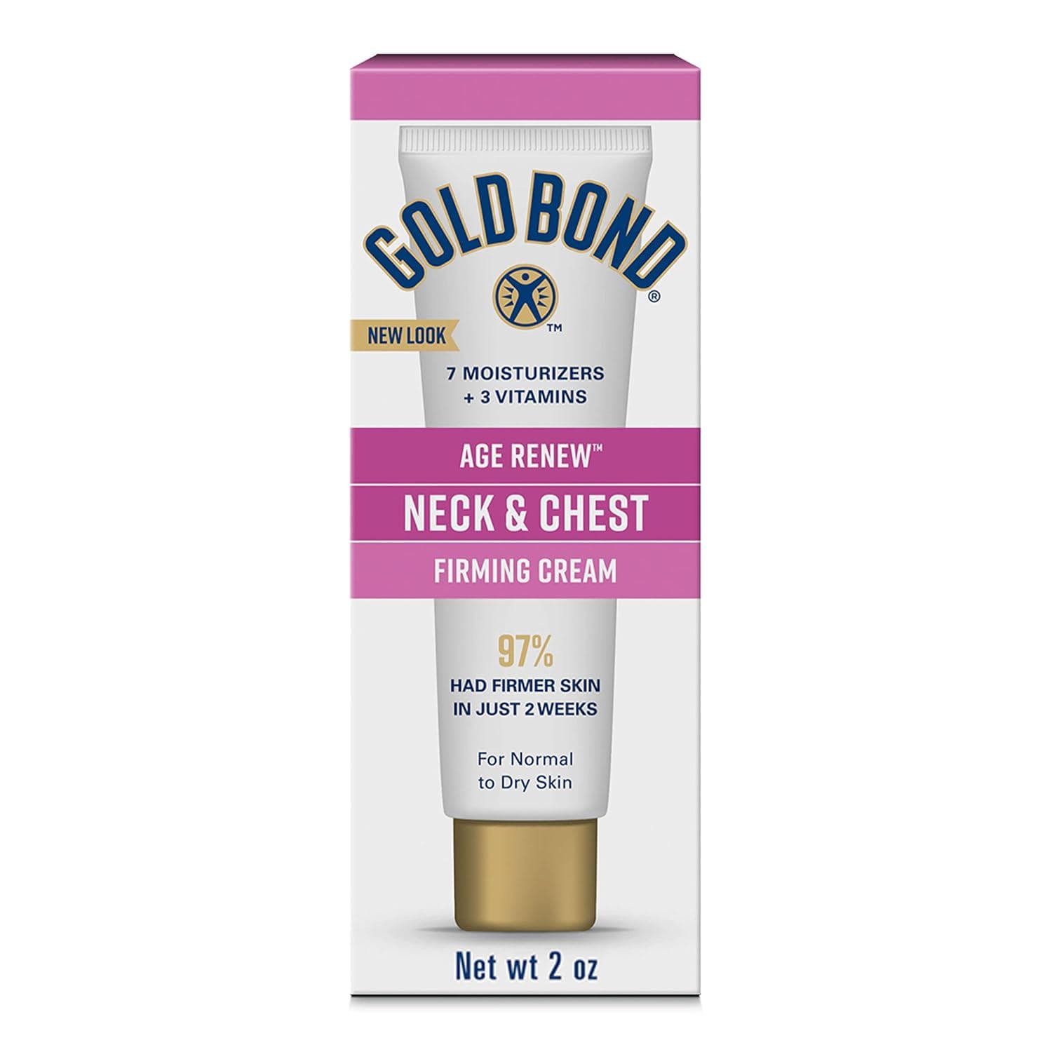 Gold Bond Age Renew Neck and Chest Firming Age Renew Cream, 2 oz., Clinically Tested Skin Firming Cream