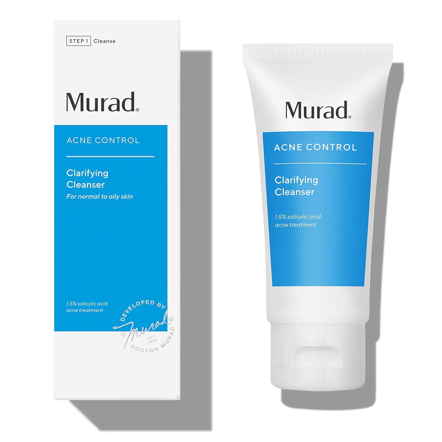 Murad Clarifying Cleanser – Acne Control Salicylic Acid and Green Tea Extract Face Wash – Exfoliating Acne Skin Care Treatment Backed by Science