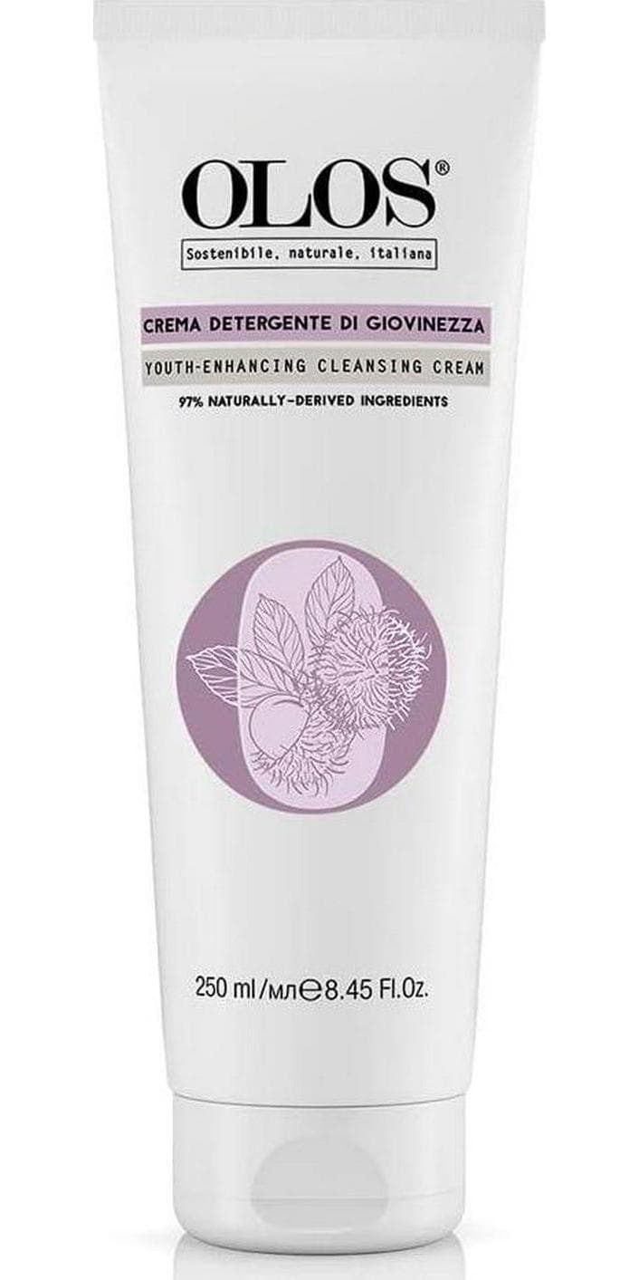 OLOS Youth-Enhancing Cleansing Cream – Facial Cleanser – Makeup Remover with Aloe and Rambutan Extracts – Skin Care Cream for Sensitive Skin – 8.4 Oz