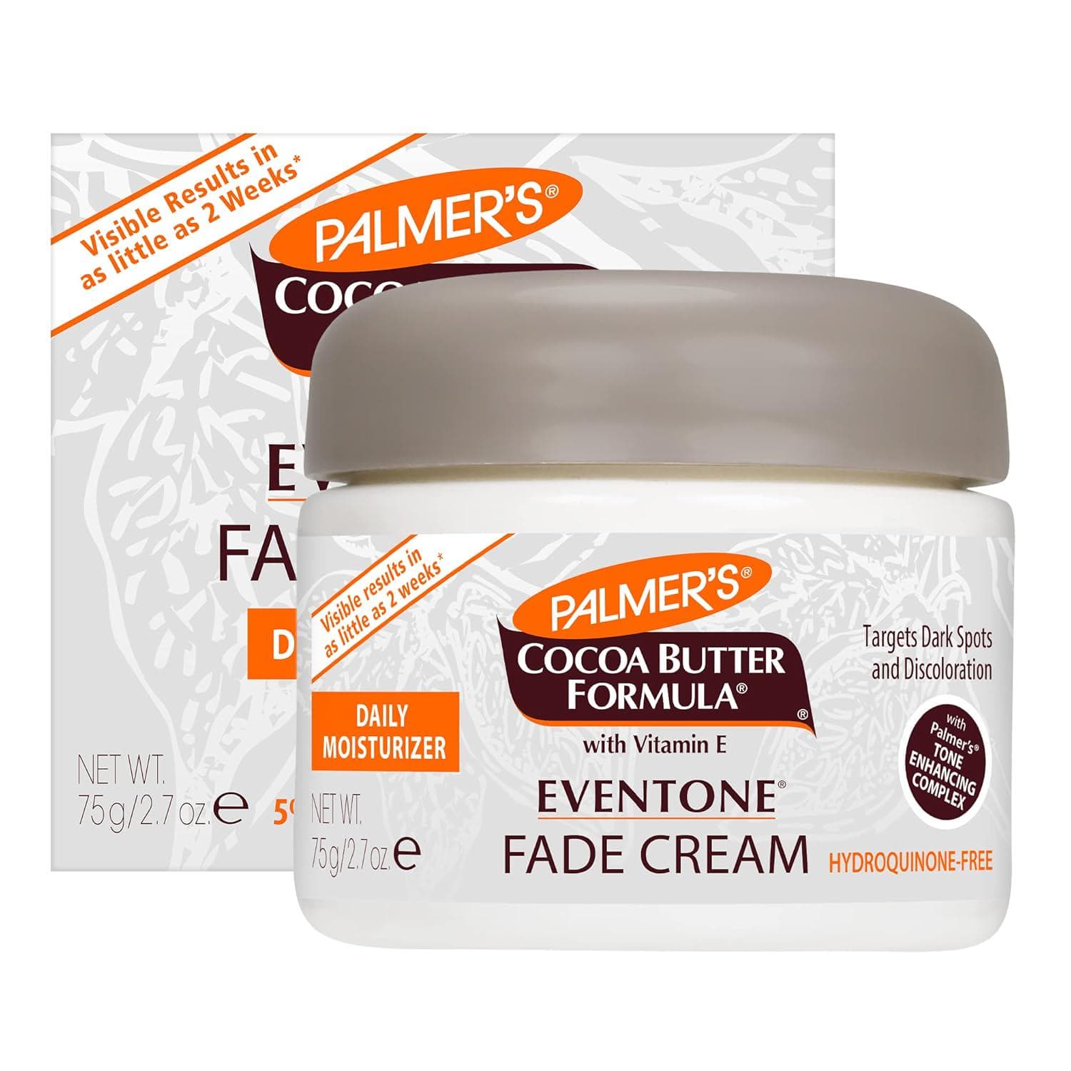 Palmer’s Cocoa Butter Formula Eventone Fade Cream, Anti-Dark Spot Fade Cream with Vitamin E and Niacinamide, Helps Reduce Dark Spots and Age Spots, 2.7 Ounce