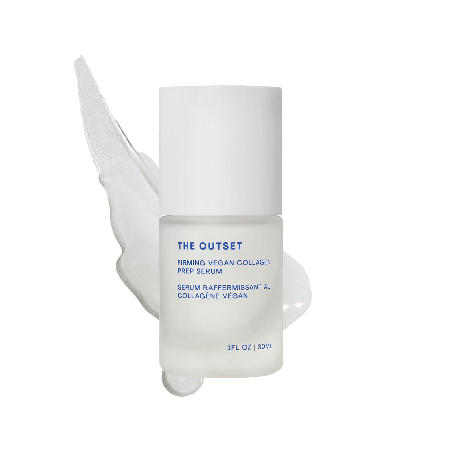 The Outset Firming Vegan Collagen Prep Serum – Gentle, Fragrance Free Multi-Benefit Serum – Hydrating, Brightening, Plumping and Anti-Aging – Clean, Vegan, Gluten Free – All Skin Types – 1 fl oz
