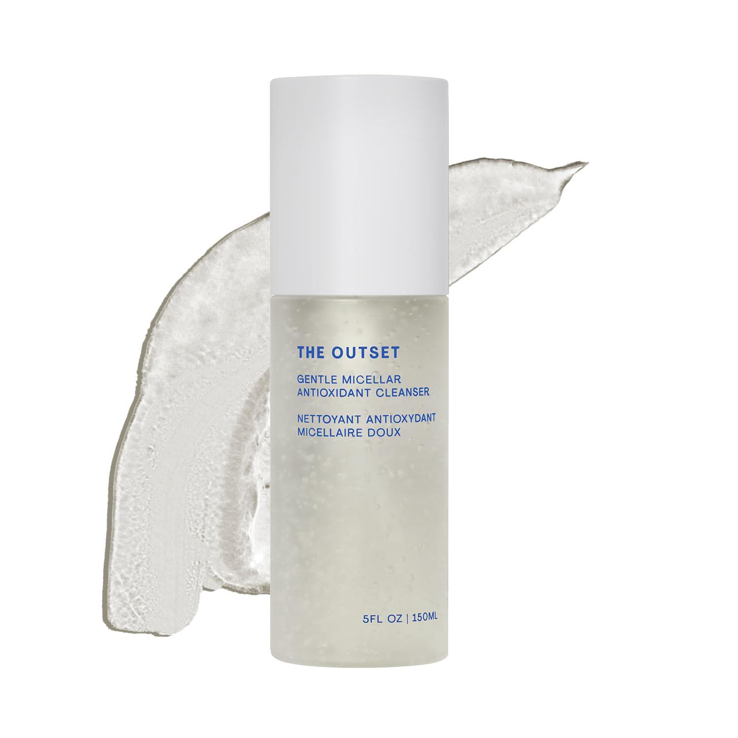 The Outset Gentle Micellar Antioxidant Cleanser – Gel Face Wash + Makeup Remover – Hydrating and Brightening – Fragrance Free for Sensitive Skin – Clean, Vegan, Gluten Free, All Skin Types – 5 fl oz