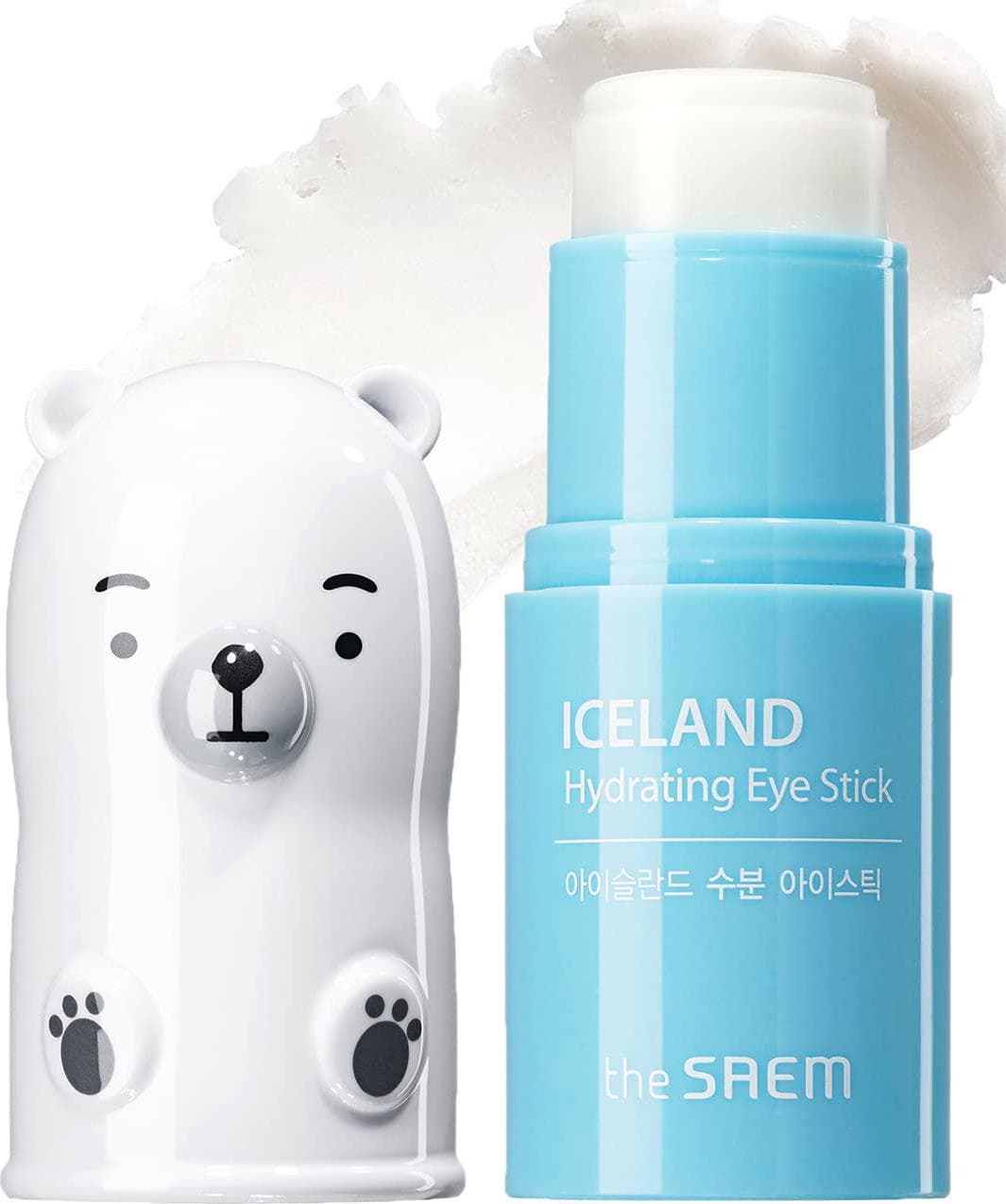 The SAEM Iceland Hydrating Eye Stick 0.24oz – Cooling Eye Balm for Dark Circles and Puffiness Under Eye Treatment – Reduce Wrinkles and Moisturizing – Minimize Dark and Puffy Eyes – Aqua Scent