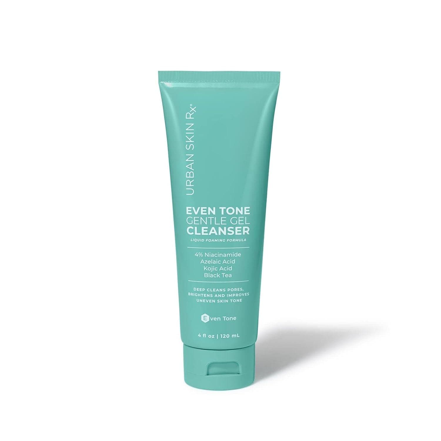 Urban Skin Rx, Even Tone Gentle Gel Cleanser | Improves the Look of Uneven Tone, Brightens and Deep Cleans, Foaming Daily Cleanser with Kojic Acid, Azelaic Acid, Niacinamide, and Black Tea | 4 Fl Oz